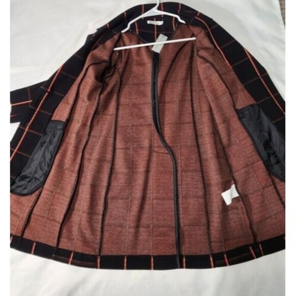 Anthropologie Women Cardigan Petite XS Avec Les Filles Sigrid Coat Black/Red - Picture 6 of 16
